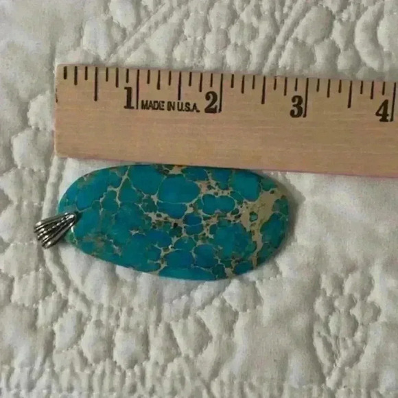 turquoise cabochon stone pendant - Picture 5 of 5